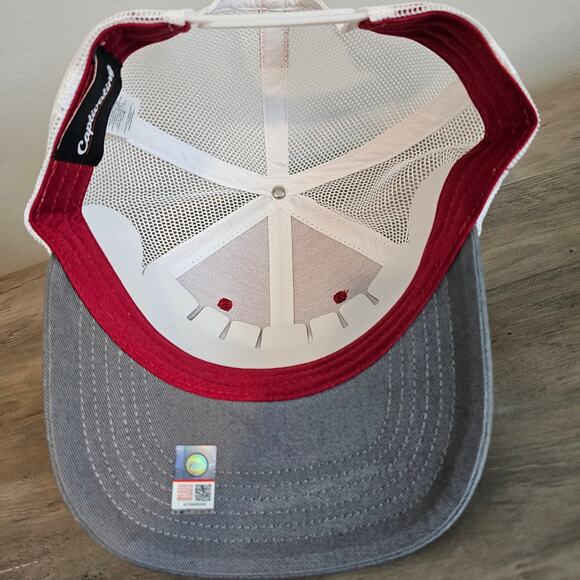 Oklahoma University Snapback Hat Cap Red Gray OU Boomer Sooners NCAA SEC Preppy - Picture 10 of 14